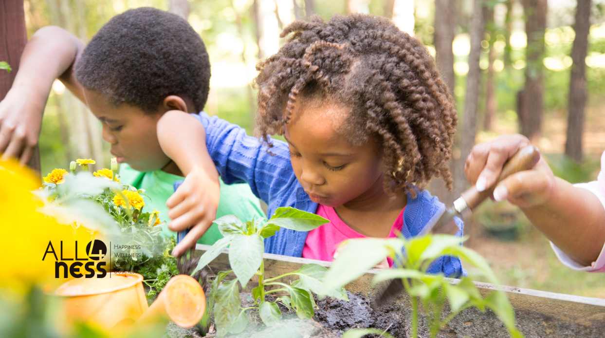 jardinería sensorial para niños